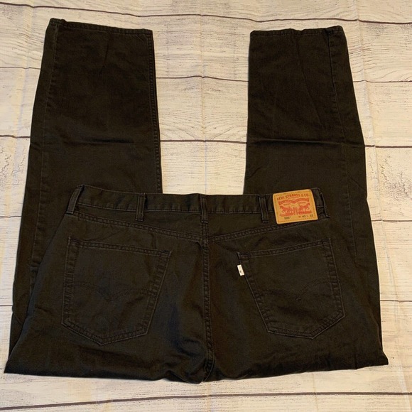 Levis 505 Regular Fit Denim Jeans Mens Size 40x32 Gray Cotton - Picture 1 of 10